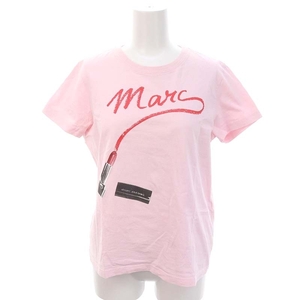 マークジェイコブス MARC JACOBS THE ST. MARKS T-SHIRT Tシャツ コットン リッププリント 半袖 S ピンク /HS ■OS レディース