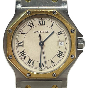 中古/ CARTIER カルティエ スイス製クオーツ 腕時計 W2001583 サントスオクタゴンLM レディース 20458039