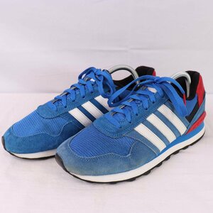 NEO 10K 26.5cm/adidas ネオ10K アディダス スニーカー ブルー 白 黒 赤 中古 古着 メンズ ad4241