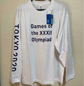 TOKYO2020 東京オリンピック エンブレム 長袖 Tシャツ ロンT 大人気完売品 LLサイズ 白色 東京2020公式ライセンス商品 /タグ付き未着用