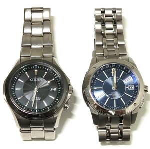 1M CITIZEN シチズン ATTESA アテッサ Eco-Drive エコドライブ H110-T016235 H116-T012612 GMT メンズ 電波 ソーラー チタン ジャンク