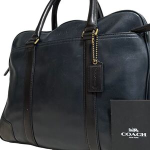 1円～【入手困難品】定価10万円 コーチ COACH トートバッグ ビジネスバッグ ブリーフケース A4 2way レザー メンズ レディース