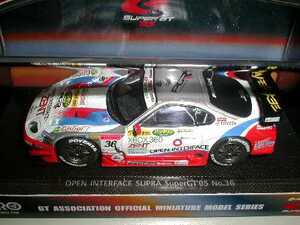 エブロ 1/43 OPEN INTERFACE SUPRA オープンインターフェイス スープラ NO36 スーパーGT 2005