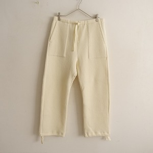 【美品/定価2.8万】チマラ chimala *QUILTED DRAWSTRING PANT キルティングパンツ*Sボトムス綿混アイボリー(1-2411-408)【41L42】