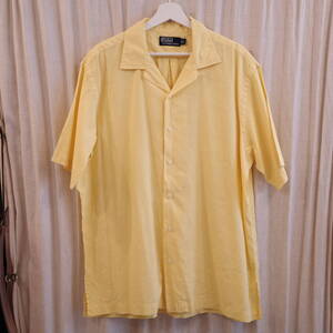 ラルフローレン コットンリネン 開襟シャツ Lサイズ Polo by Ralph Lauren linen cotton open shirt