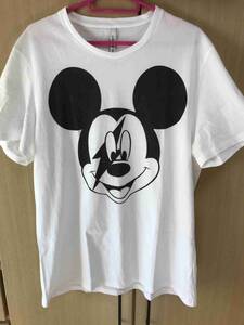 国内正規 18SS Neil Barrett ニールバレット Disney ディズニー Micky ミッキー BOLT ボルト Tシャツ 白 L BJE584M S1572 526