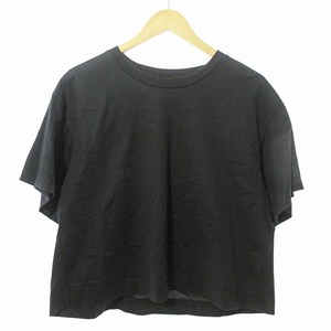 ディーゼル DIESEL 美品 Tシャツ カットソー 半袖 バックジップ ロゴラバープリント XS 黒 1118 ■GY09 レディース