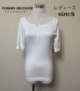 TOMMY HILFIGER トミーヒルフィガー 半袖綿ニット S