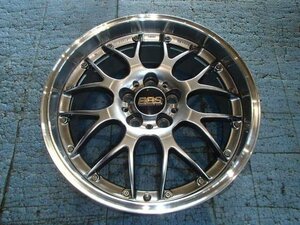 【青森発】中古 アルミ ホイール 社外 BBS RS 18x8J 5H PCD 114.3 +38 ハブ径 60㎜ 1本 ※要写真確認※＜個人宛発送不可商品＞