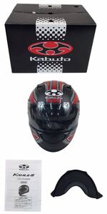 HY3022F オージーケーカブト(OGK KABUTO)バイクヘルメット フルフェイス KAMUI3 ACCEL(アクセル) フラットブラックレッド (サイズ:L)