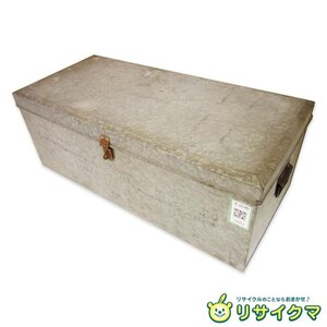 【中古】K▼ブリキ トタン 缶 収納 箱 衣装ケース ボックス ストッカー (38053)