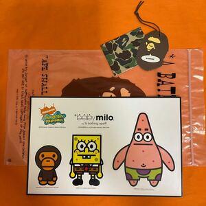 新品　未使用　A BATHING APE アベイシングエイプ BABY MILO SPONGBOB スポンジボブ　ベビーマイロ　ステッカー