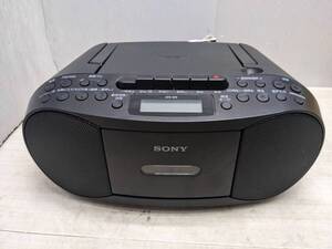 送料無料S89886 SONY CDラジオカセットレコーダー ブラック ソニー CDラジカセ FM/AMラジオ 電源コード付