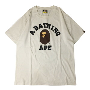 A BATHING APE アベイシングエイプ BAPE ベイプ Tシャツ 猿 アーチ カレッジロゴ 半袖 白 S