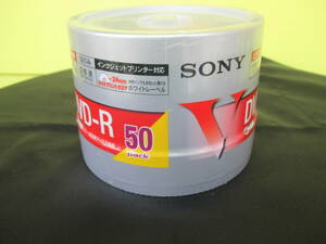 ★SONY 　DVD-R 　50パック　ビデオ用　120分　8倍速　ホワイトレーベル　　ソニー　インクジェットプリンター対応　未開封