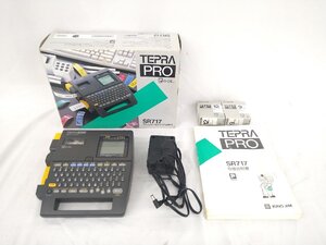 K406 KINGJIM キングジム TEPRA PRO テプラ プロ SR717 テープライター 説明書 アダプター テープ 箱付き 事務用品 動作確認済み