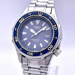 CASIO カシオ LD-715 腕時計 ウォッチ クォーツ quartz 回転ベゼル ダイバーズ デイト 青 ブルー P206