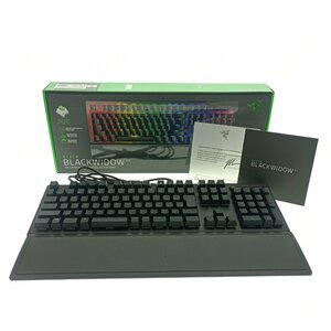 RAZER レイザー BLACKWIDOW V3 ブラックウィドウ ゲーミングキーボード RZ03-0354 日本語配列 GREEN SWITCH RGB PC 周辺機器 中古