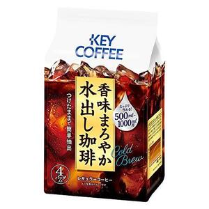 キーコーヒー 香味まろやか水出し珈琲 4バッグ ×4個 レギュラー(ドリップ)