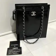 【美品】シャネル チェーンハンドバッグ シルバー