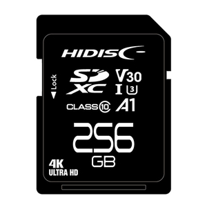 HIDISC 超高速SDXCカード 256GB CLASS10 UHS-I Speed class3， A1対応 HDSDX256GCL10V30 /l