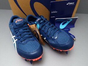 #【タグ付】asics アシックス EFFORT 13 エフォート 1093A167 401 22.5cm Mako Blue/White ハンドル付 兼用 陸上スパイク（札）