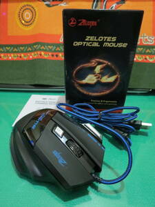 ■ZELOTES　T-80 BigMac Gaming Mouse USED保管現状稼働品■