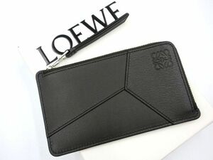 ■【未使用品】 LOEWE ロエベ パズル アナグラム ロング コインケース カードケース ブラック系 メンズ 男性用 ブランド品 