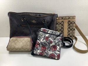 ★COACH コーチ バッグ ショルダーバッグ 2wayバッグ ハンドバッグ ポーチ 肩掛け ベージュ ブラウン 花柄 おまとめ 