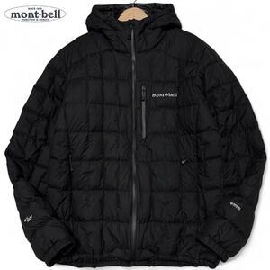 未使用級/希少XLサイズ●mont-bell モンベル イグニスダウン 1000FP GORE-TEX ダウンジャケット パーカー 軽量 キルティング ブラック 黒