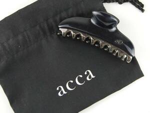 【USED/B】accaアッカ■ヘアアクセサリー/クリップ■ミディアム■ブラックラメ