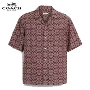 ◆ラスト1点！！◆新品/正規品◆【COACH★C7812】コーチ メンズ シグネチャーキャンプシャツ コットン100％ M(日本サイズ:L) 定価50,600円