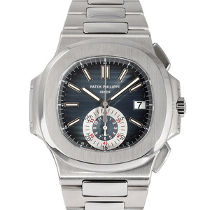 パテック・フィリップ PATEK PHILIPPE ノーチラス クロノグラフ 5980/1A-001 ブラック・ブルー文字盤 中古 腕時計 メンズ