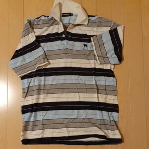 ボーダー柄 kasco Mサイズ ゴルフ ポロシャツ sports wear golf kith polo sup enough 渋野 金田 ウェア 綿