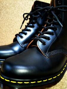 【Dr.MARTENS】ドクターマーチン 英国製 1460Z VINTAGEモデル 8ホールブーツ UK7 (26cm ) イングランド製 BLACK 初期型復刻【極美品】