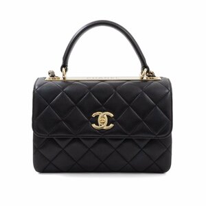 CHANEL シャネル トップハンドル フラップ バッグ A92236 Y60767 94305 29番台 2WAY チェーンショルダー ラムスキン ブラック ココマーク