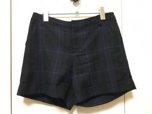 Qluxe チェック柄ショートパンツ