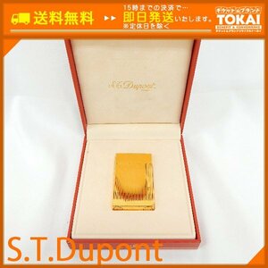 MO41■ [送料無料/ジャンク品] デュポン S.T.Dupont フリント式ガスライター ゴールド ※着火未確認品