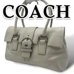 【良品】COACH コーチ ハンドバッグ ソーホー レザー ホワイト レディース