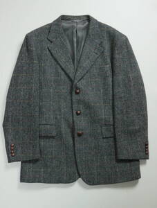 Y36/KENT HOUSE/日本製/美品/HARRIS TWEED/ハリスツイード/テーラード/ブレザー/ツイードジャケット/LBサイズ/三つボタン/ケントハウス/