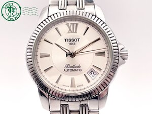 AL0705682　＃ TISSOT ティソ Ballade バラード C479/579 自動巻き 25石 デイト 腕時計 裏スケ シルバー文字盤 純正ベルト