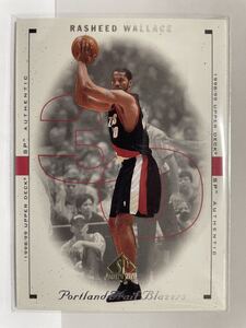 NBAカード　ラシード・ウォーレス　RASHEED WALLACE UPPER DECK 1998/99 SP AUTHENTIC 【ブレイザーズ時代】