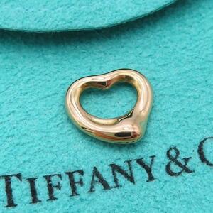 【送料無料】 未使用 極希少 Tiffany&Co. ティファニー オープン ハート ローズ ゴールド ネックレス トップ AU750 K18 ピンク RP34