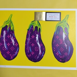 DEATH NYC 世界限定100枚 アートポスター　なすび　茄子　ナス　LOUISVUITTON ルイヴィトン Andy　Warhol アンディウォーホル 現代アート