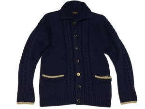 最高峰 Paul Smith COLLECTION セーター カウチン ケーブルニット M ポールスミス コレクション メンズ ウール ニット ネイビー