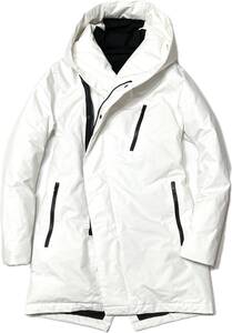 LEON掲載 定価10万円 junhashimoto HOOD WRAP DOWN COAT 3 白　ジュンハシモト　ラップダウンコート　akm　wjk