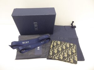 Dior ディオール オブリーク ジャカード マネークリップ 財布 △WP2210