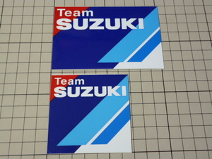 TEAM SUZUKI ステッカー 2枚(102×67mm/68×67mm) チーム スズキ