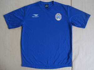 Montedio YAMAGATA ロゴ プリント Tシャツ 青 L 身幅54cm モンテディオ山形 サッカーJリーグ J2 ウインスポーツ PENALTY