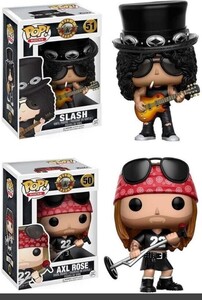 プロテクトケース付 GUNS N ROSES AXL ROSE SLASH 2体セット FUNKO POP フィギュア 未開封新品 アクセル スラッシュ